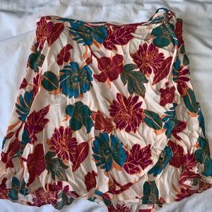 Floral wrap skirt